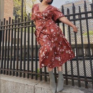 Eloquii Puff Sleeve Wrap Dress